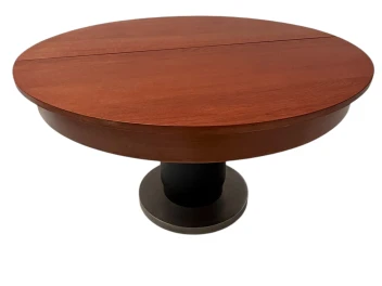Art Deco Modernist Round Extendable Dining Room Table by Hendrik Wouda, 1931